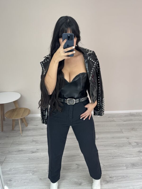Campera rock charol