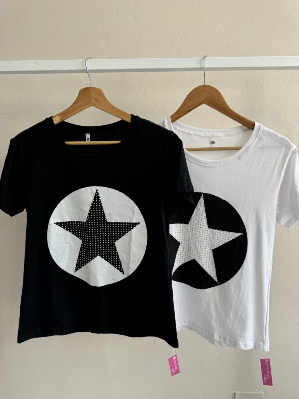 Remera estrella - blanca, XL