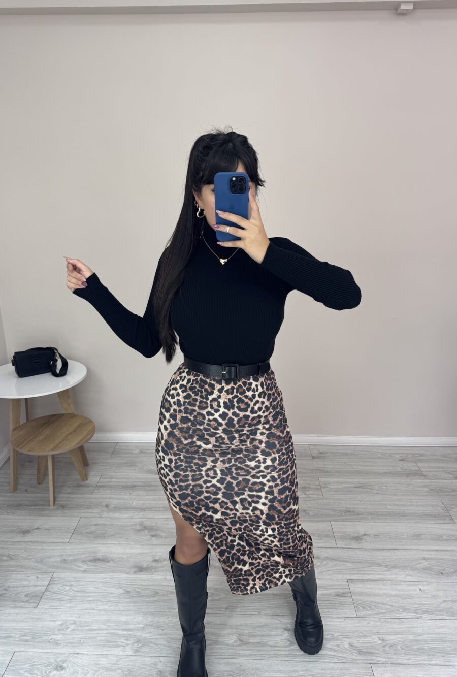 Falda larga print