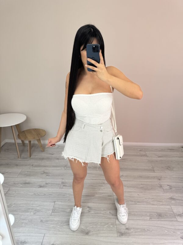Strapless tejido