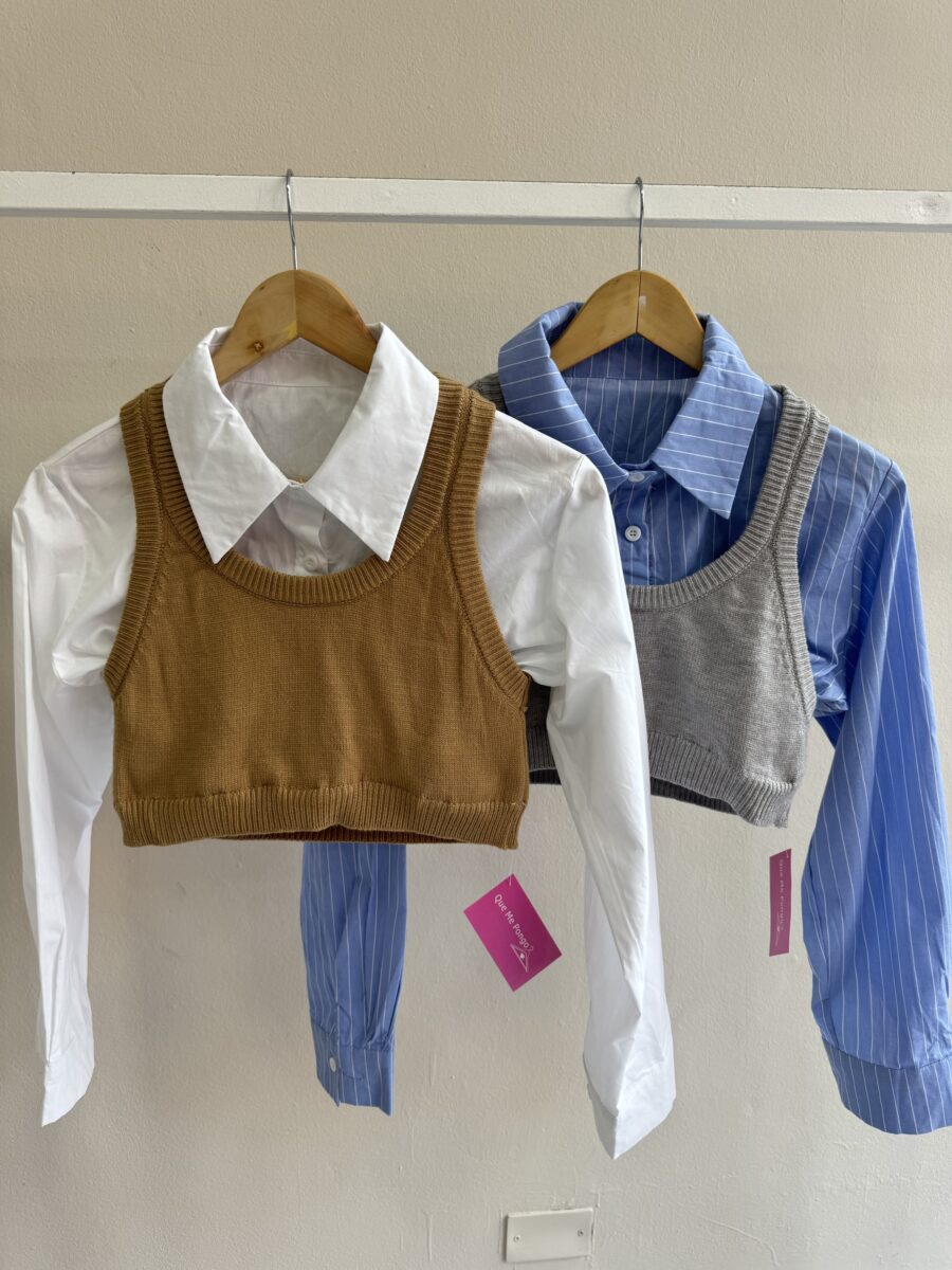 Camisa chaleco crop - Imagen 2