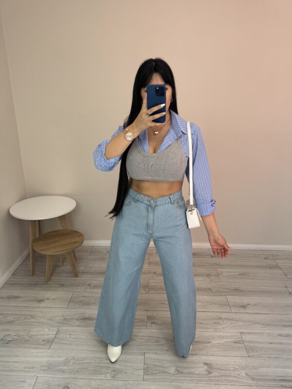 Camisa chaleco crop